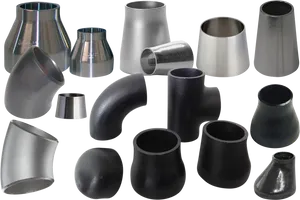 Assorted Metal Pipe Fittings PNG Image