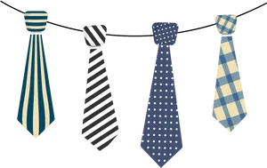 Assorted Neckties Graphic PNG Image