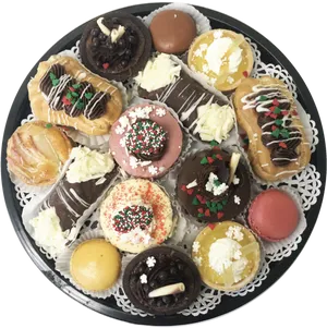 Assorted Pastries Platter PNG Image