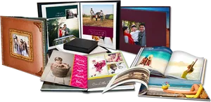 Assorted Photo Albums Collection PNG Image