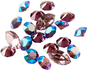 Assorted Pink Crystals Transparent Background PNG Image