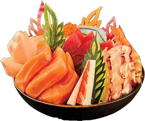 Assorted Sashimi Platter PNG Image