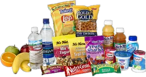 Assorted Snack Selection PNG Image