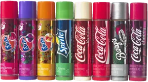 Assorted Soda Flavored Lip Balms PNG Image