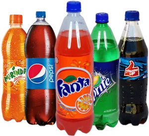 Assorted Soft Drinks Collection PNG Image