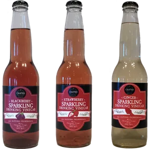 Assorted Sparkling Drinking Vinegars PNG
