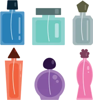 Assorted Spray Bottles Vector Illustration PNG Image