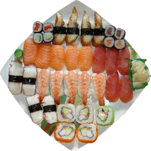 Assorted Sushi Platter PNG