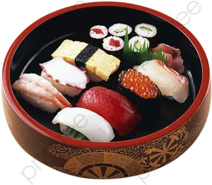 Assorted Sushi Selection PNG