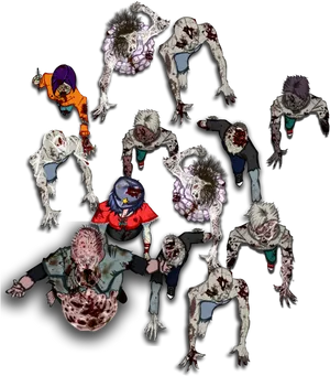 Assorted_ Zombie_ Illustrations PNG Image