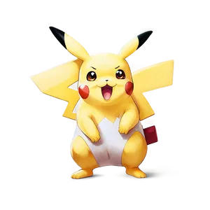 Astonished Pikachu Illustration Png Dmc PNG Image