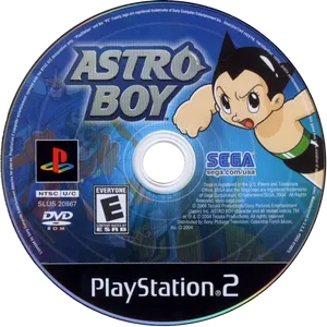 Astro Boy Play Station2 Game Disc PNG Image