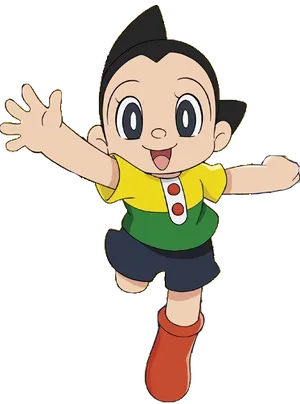 Astro Boy Waving Happily.png PNG Image