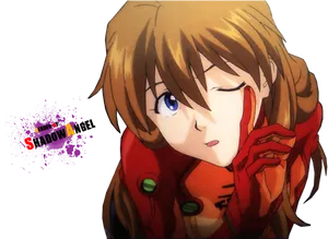 Asuka Langley Evangelion Character Art PNG Image