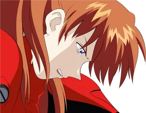 Asuka Langley Profile Angst PNG Image