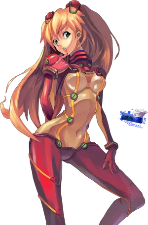 Asuka Langley Soryu Stylish Pose PNG Image