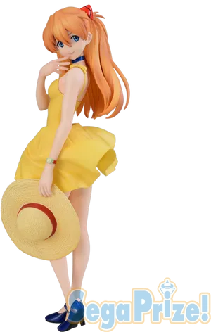 Asuka Langley Summer Dress Figure PNG Image