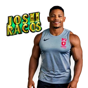 Athlete Josh Jacobs Promotional Graphic PNG Image