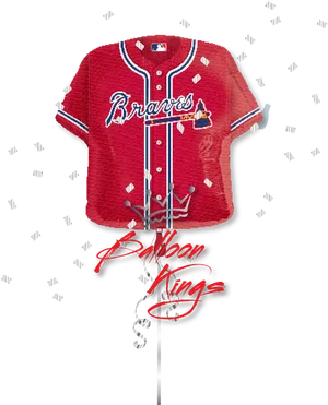 Atlanta Braves Jersey Balloon Art PNG Image