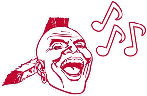 Atlanta Braves Logowith Music Notes PNG Image