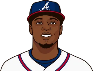 Atlanta Braves Player Illustration PNG Image