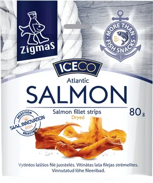 Atlantic Salmon Snack Packaging PNG