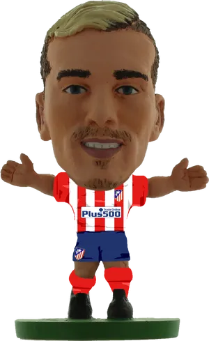 Atletico Madrid Footballer Bobblehead PNG Image