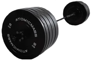 Atomic Mass Black Barbell Weights PNG Image