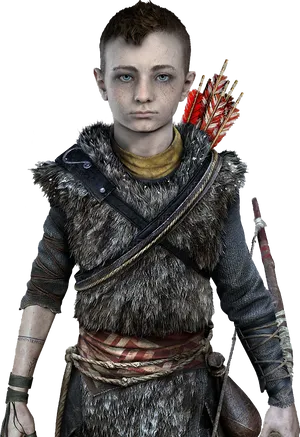 Atreus Godof War Character Render PNG Image