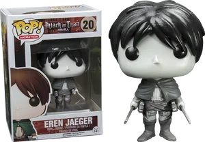 Attackon Titan Eren Jaeger Funko Pop PNG Image