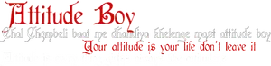 Attitude Boy Graphic Text PNG Image