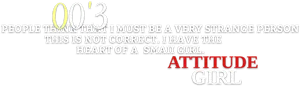 Attitude Girl Quote PNG Image