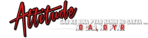 Attitude Text Banner PNG Image