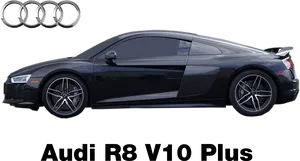 Audi R8 V10 Plus Side View PNG Image