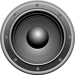 Audio Loudspeaker Closeup View PNG Image