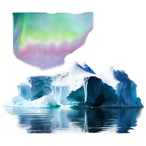 Aurora Borealis Over Icebergs Png Rbw87 PNG Image