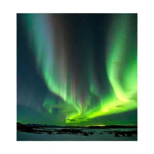 Aurora Borealis Under Stars Png 4 PNG Image