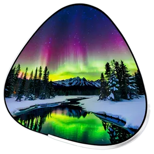 Aurora Over Snowy Wilderness Png Pwy PNG Image