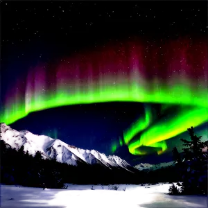 Aurora Over Snowy Wilderness Png Vyp5 PNG Image