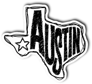 Austin Texas Outline Art PNG Image