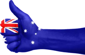 Australia Flag Thumbs Up PNG Image