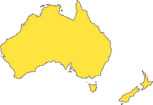 Australia Map Silhouette PNG Image