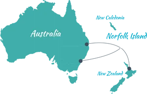 Australiaand New Zealand Map PNG Image