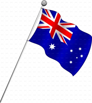 Australian Flag Waving PNG Image