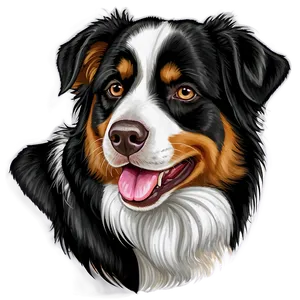 Australian Shepherd Portrait Png Nhi32 PNG Image