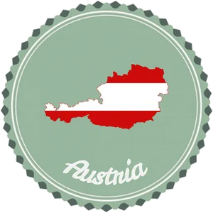 Austria Map Seal Graphic PNG Image