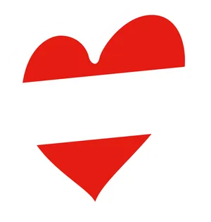 Austrian Heart Flag Graphic PNG Image