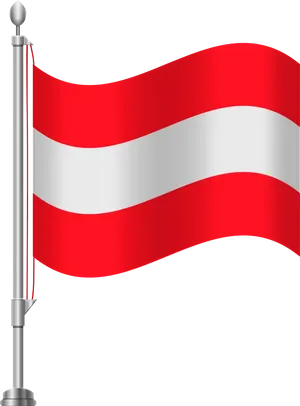 Austrian National Flag Waving PNG Image