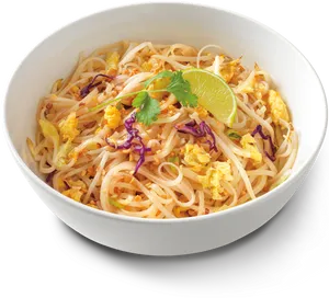 Authentic Pad Thai Dish PNG Image