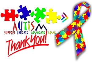 Autism Appreciation Thank You PNG Image